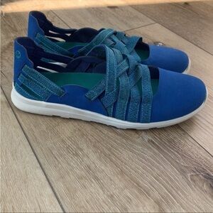 MERRELL Blue Flora Kye Sodalite Atlantis Weave Slip On Ballet Shoe